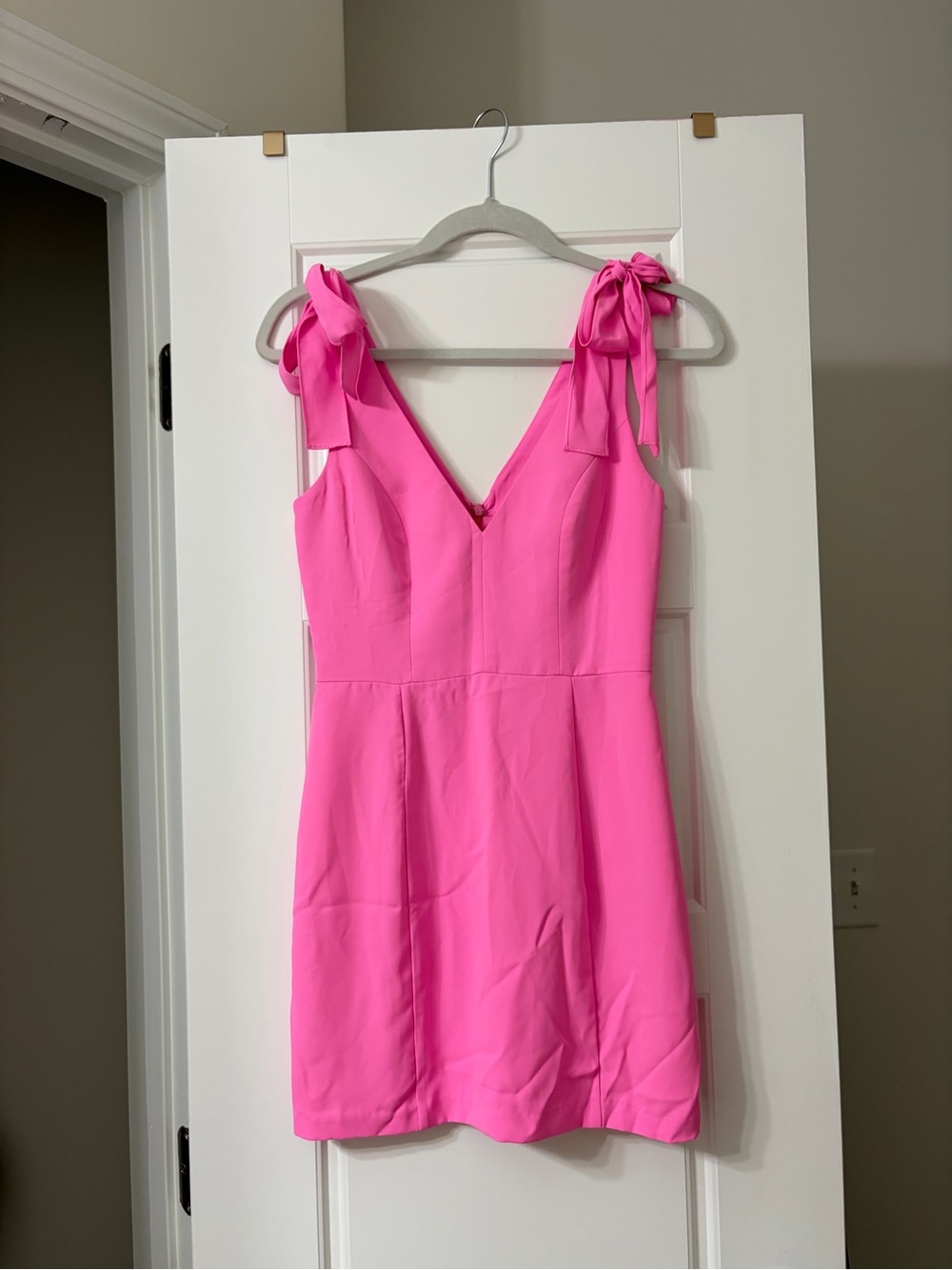 Amanda Uprichard Allora Mini Dress in Shocking Pink Size X-Small - Picture 4 of 8